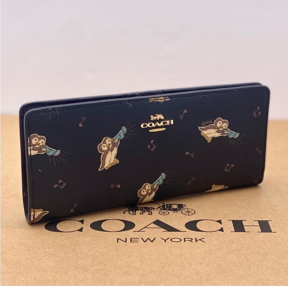 Coach Black Wallet with Owl and Music Note Print - Picture 8 of 12